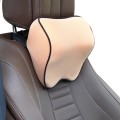 Car Headrest Pillow Neck Pillow Car Memory Foam Cervical Pillow Interior Supplies(Beige)