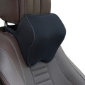 Car Headrest Pillow Neck Pillow Car Memory Foam Cervical Pillow Interior Supplies(Black and Black Ed