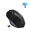 Inphic PM6 6 Keys 1000/1200/1600 DPI Home Gaming Wireless Mechanical Mouse, Colour: Black Wireless C