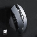 Inphic A1 6 Keys 1000/1200/1600 DPI Home Gaming Wireless Mechanical Mouse, Colour: Gray Wireless+Blu
