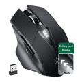Inphic A1 6 Keys 1000/1200/1600 DPI Home Gaming Wireless Mechanical Mouse, Colour: Black Wireless+Bl