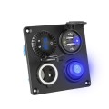 12 / 24V Dual USB Car Yacht Modified Switch Charger(Blue Light)