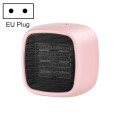 Home Desktop Mini Portable PTC Dumping Power-off Heater, Specification:EU Plug(Pink)
