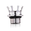 Motorcycle CNC Aluminum Alloy Crown Fuel Tank Cap Suitable For Harley 883 / XL / 1200 / 48 / 72(Silv