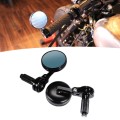 Motorcycle Modified Rearview Mirror CNC Handle Mirror Accessories(Black)