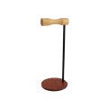 Creative Metal Rod Wooden Head-mounted Headphone Stand Display Holder, Colour: Single-sided Black Me