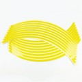 Motorcycle 18inch Wheel Stickers Modified Wheel Reflective Stickers(Yellow)
