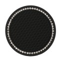 Car Universal Diamond Honeycomb Water Coaster Car Anti-Slip Mat(Black White Diamond)