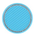 Car Universal Diamond Honeycomb Water Coaster Car Anti-Slip Mat(Blue White Diamond)
