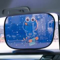 N978 2 Sets Summer Cartoon Car Electrostatic Adsorption Side Window Shade Sticker(One Pair  Dinosaur