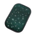 Car Diamond Armrest Box Cushion Personalized Car Decorations Dirt And Non-Slip(Black Green Diamond)