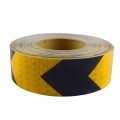 PVC Crystal Color Arrow Reflective Film Truck Honeycomb Guidelines Warning Tape Stickers 5cm x 25m(Y