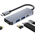 BYL-2011 4 In 1 USB-C / Type-C To 4K HDMI + USB 3.0 + USB 2.0 + PD USB-C / Type-C Charging Ports Mul