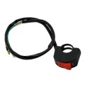 5 PCS Motorcycle Handlebar Tap Switch LED Headlight Break Extinguishing Fire Double Flash Switch(Red