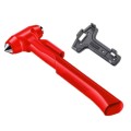 Car Safety Life-Saving Hammer Car Emergency Multifunctional Window Breaker, Colour: Deluxed Red With