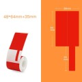 QR-285A Printer Thermal Sticker Paper Cable Label Paper 80 Sheet F Type 48 x 64 + 35 (Red)