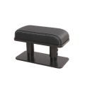 Car Arm Handle Seat Left Hand Elbow Tray Universal Leather Increasing Pad Central Armrest Box(Black+