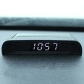 Solar Night Light Car Clock Automotive Electronic Clock Temperature Time+Date+Week+Temperature(White