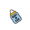 10 PCS There Is A Baby In The Car Stickers Warning Stickers Style: CT203 Baby X Blue Bottom Bottle M