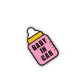10 PCS There Is A Baby In The Car Stickers Warning Stickers Style: CT203 Baby Y Pink Bottom Bottle M