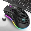 K-Snake BM600 1600 DPI 7-keys Hollow Lightweight Wireless Charging RGB Colorful Gaming Mouse(Wireles