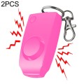 YY701 2 PCS Women Personal Safety Protection Alarm Emergency Alarm For The Elderly & Children(Pink)