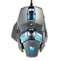 T-WOLF V10 USB Interface 7 Buttons 6400 DPI Gaming Wired Mouse Custom Macro Programming 4-Color Brea
