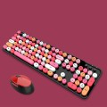 Mofii Sweet Wireless Keyboard And Mouse Set Girls Punk Keyboard Office Set, Colour: Lipstick Mixed V