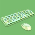 Mofii Sweet Wireless Keyboard And Mouse Set Girls Punk Keyboard Office Set, Colour: Green Mixed Vers