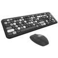 MOFii 666 110-Keys Color Lipstick Wireless Keyboard And Mouse Set Punk Keyboard Office Set( Black Gr