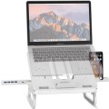 A23 Foldable Notebook Stand With 10-Speed Adjustment Computer Cooling Lifting Stand, Colour:  Detach