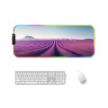 260x390x3mm F-01 Rubber Thermal Transfer RGB Luminous Non-Slip Mouse Pad(Lavender)