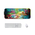 260x390x4mm F-01 Rubber Thermal Transfer RGB Luminous Non-Slip Mouse Pad(Colorful Brick)