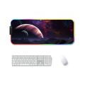 350x900x3mm F-01 Rubber Thermal Transfer RGB Luminous Non-Slip Mouse Pad(Vast Starry Sky)