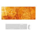 300x700x3mm Marbling Wear-Resistant Rubber Mouse Pad(Yellow Marble)
