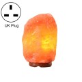 Himalayan Crystal Rock Salt Desk Lamp Night Light with Wood Base & E14 Bulb & Switch, Size: 1-2kg(UK