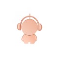 Y01 Metal Musician Car Cartoon Style U Disk, Capacity: 128GB(Rose Gold)