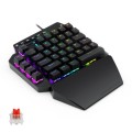 K700 44 Keys RGB Luminous Switchable Axis Gaming One-Handed Keyboard, Cable Length: 1m(Red Shaft)