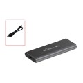 Blueendless M280N M.2 NVME Mobile Hard Disk Case USB3.1 Laptop Solid State Drive Box, Style: Gray Si