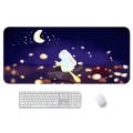 400x900x4mm illustration Cartoon Pattern Waterproof Non-Slip Mouse Pad(Rabbit On The Road)