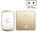 CACAZI FA50 1 For 1 Push-button Self-generating Wireless Doorbell, Plug:EU Plug(Gold)