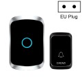 CACAZI A50 1 For 1 Wireless Music Doorbell without Battery, Plug:EU Plug(Black)