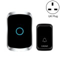 CACAZI A50 1 For 1 Wireless Music Doorbell without Battery, Plug:UK Plug(Black)