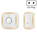CACAZI A58 1 For 1 Smart Wireless Doorbell without Battery, Plug:EU Plug(Gold)