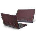 For Samsung Galaxy Book 4 360 15.6 inch Leather Laptop Anti-Fall Protective Case With Stand(Wine Red