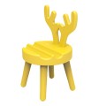 Cartoon Chair Shape Desktop Mobile Phone Holder Cute Mini Universal Phone Rack, Style: Deer(Yellow)