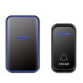 CACAZI Home Smart Digital Wireless Doorbell Remote Electronic Doorbell Elderly Pager, Style: EU Plug