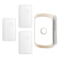 CACAZI M20 1 For 3 Split Type Door Opening Sensor Reminder Smart Wireless Doorbell Alarm, Style: EU