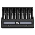 XTAR 8-Slot Battery Charger LCD Display Charger QC3.0 Type C Fast Charger for 21700 / 18650 Battery,