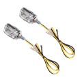 2pcs Motorcycle LED Turn Lamp Universal Modified Small Turn Light, Colour: Black Shell